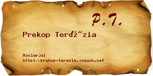 Prekop Terézia névjegykártya